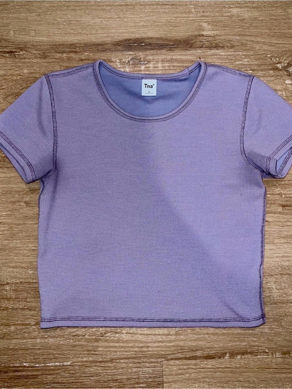 TNA | TNA Lavender Ribbed Short Sleeve Tee